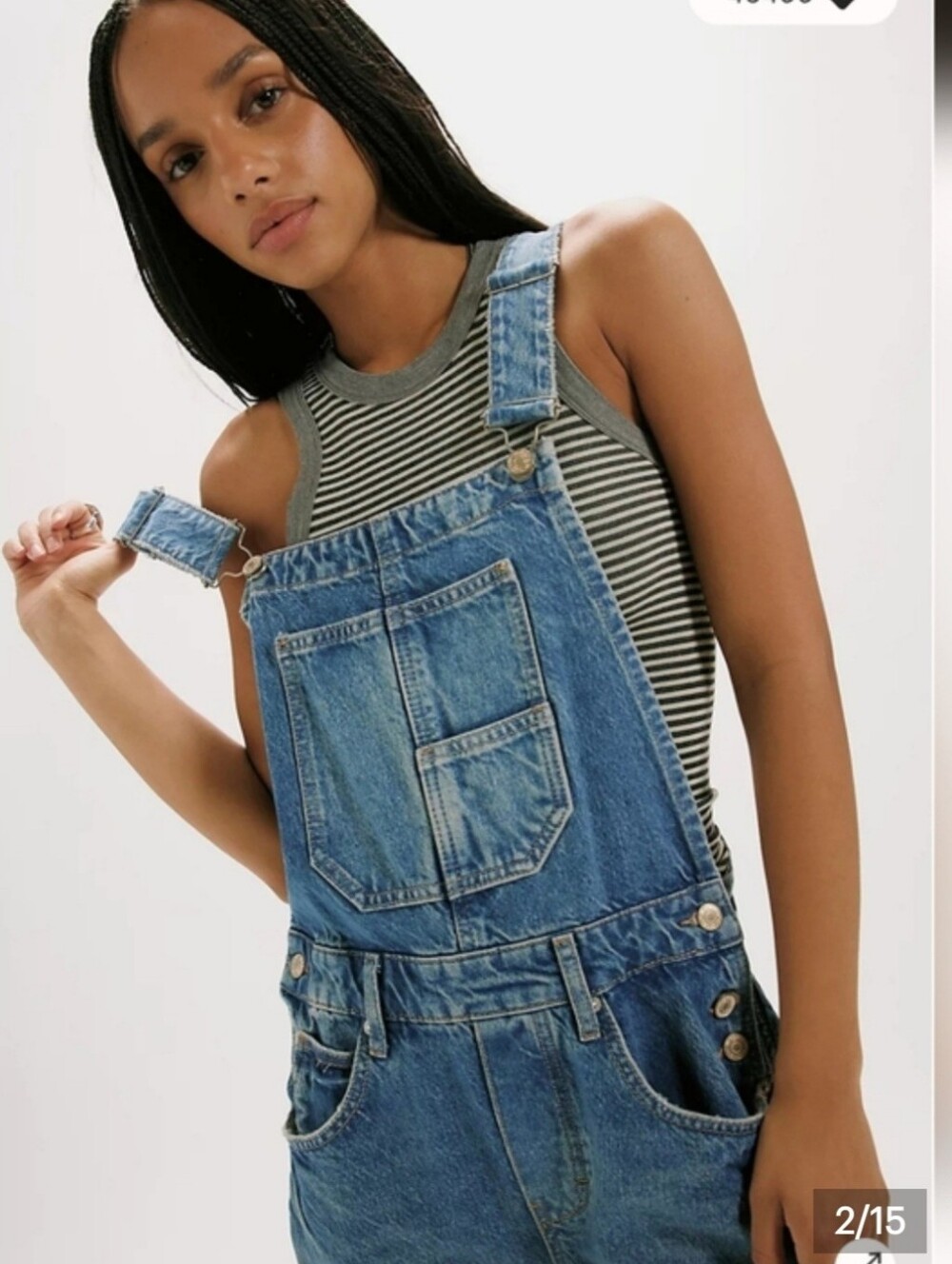 NWOT We The Free Good Luck Barrel Overalls ~Ultra Light Beam